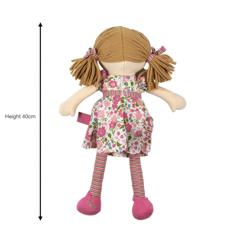 Bonikka Fran Dames Doll 40cm Plush Toy w/ Light Brown Hair 0m+