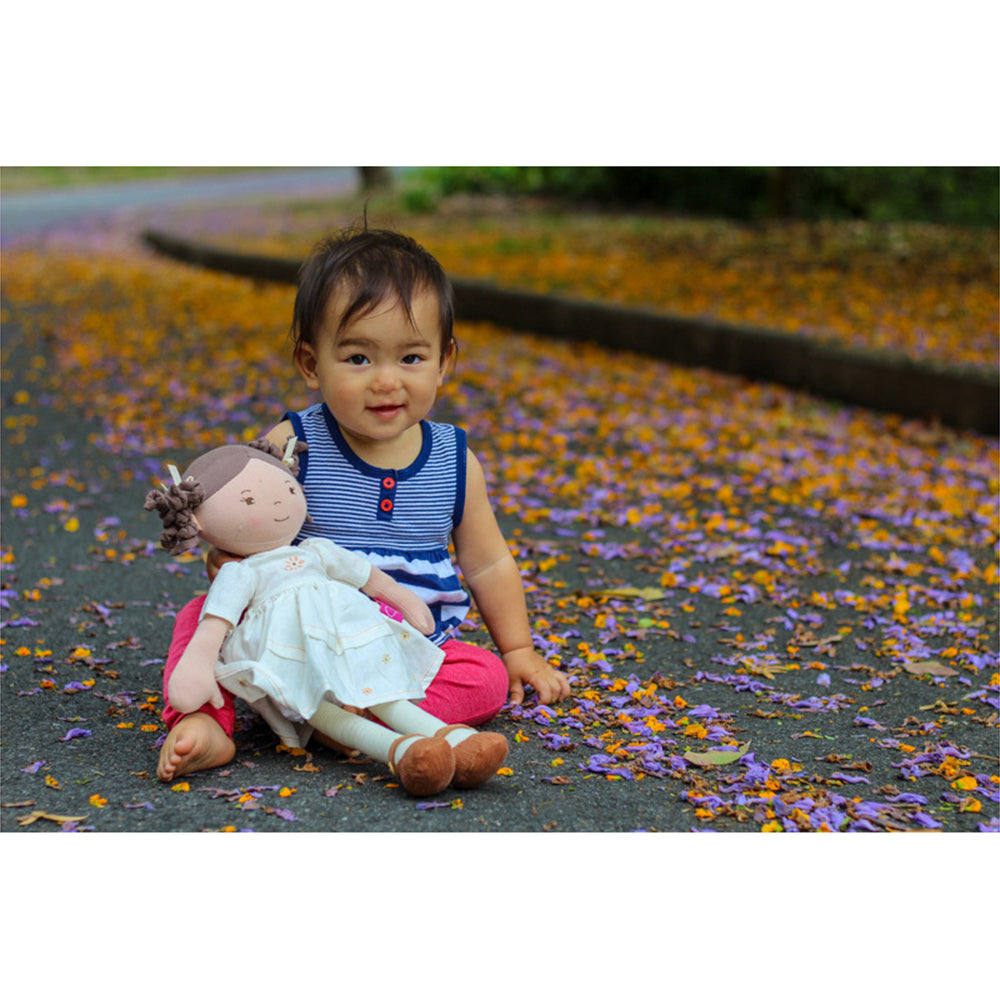 Bonikka Cecilia Linen Doll 42cm Soft Toy w/ Brown Hair 0m+