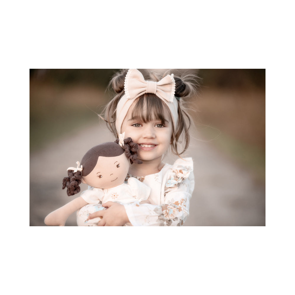 Bonikka Cecilia Linen Doll 42cm Soft Toy w/ Brown Hair 0m+