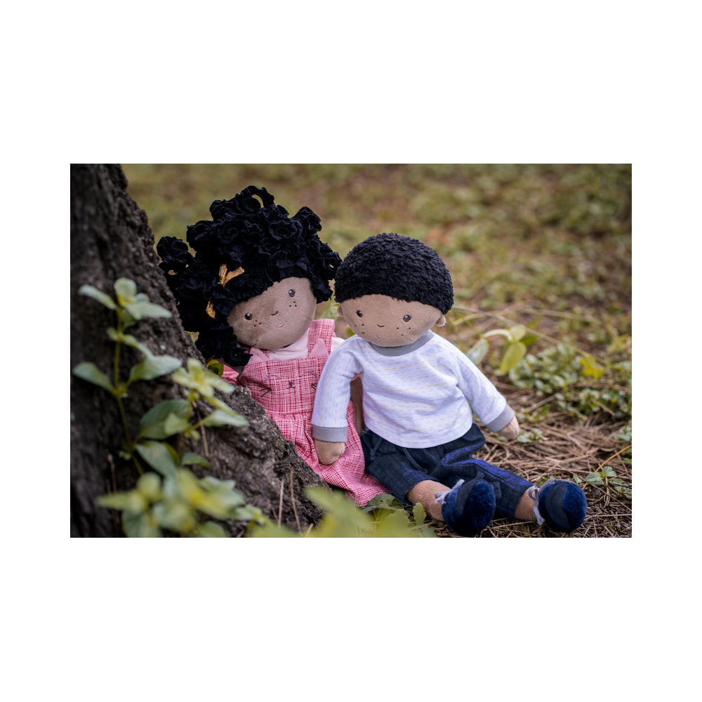 Bonikka Jayden Doll 42cm Soft Toy w/ Black Hair 0m+