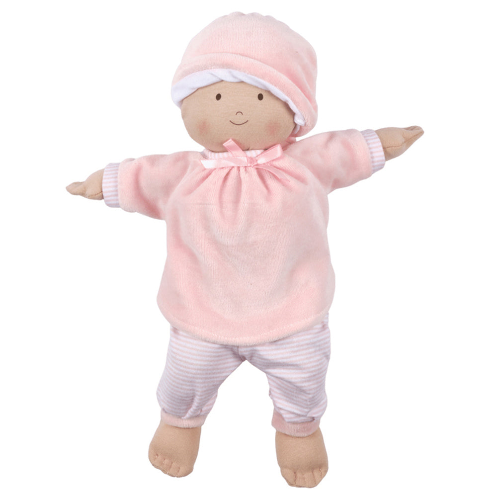 Bonikka Pink Cherub Baby Doll 32cm Soft Plush Toy 0m+