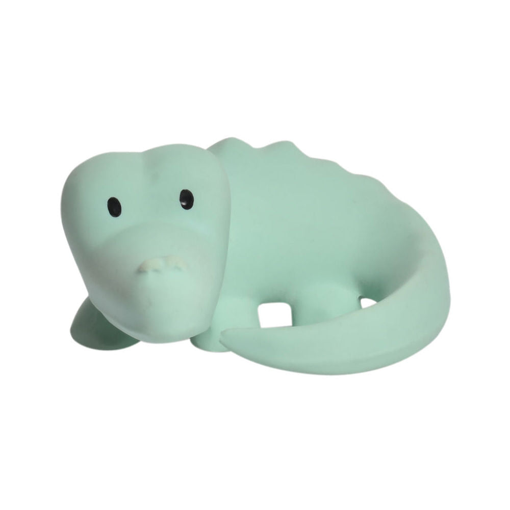2PK Tikiri Rubber Crocodile Zoo Animal 96004 Baby Teether 10x9cm - Green 0m+