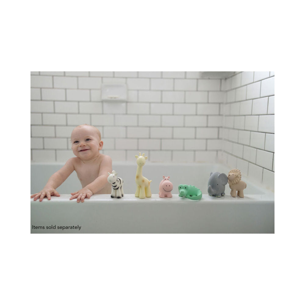 Tikiri Rubber Zebra Zoo Animal 96005 Baby Teether 12x13cm - White 0m+