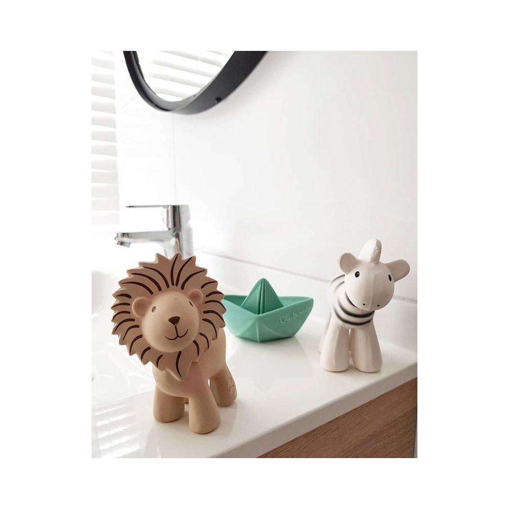 Tikiri Rubber Zebra Zoo Animal 96005 Baby Teether 12x13cm - White 0m+