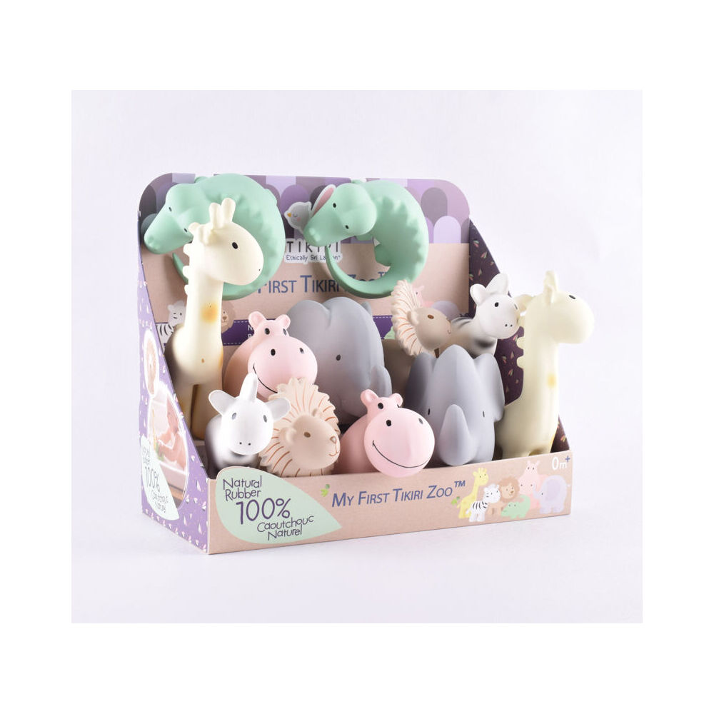 12pc Tikiri My 1st Zoo Animals 96000 Baby Teether Toy 26x26.5cm 0m+