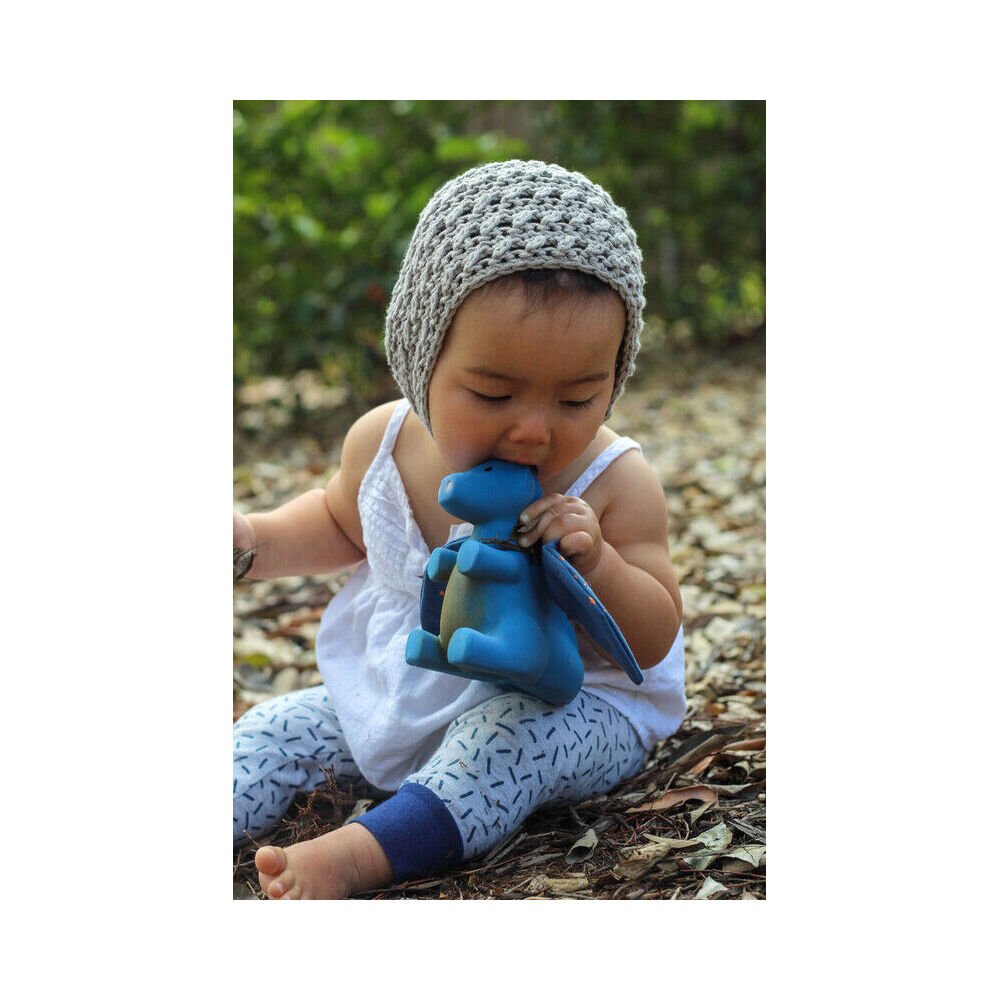 Tikiri 13cm Midnight Dragon 95504 Baby Sensory Toy 0m+