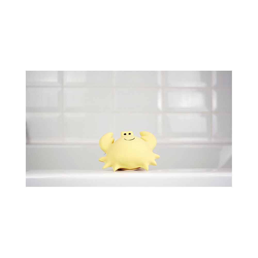 2PK Tikiri 9.5cm Ocean Buddy Rubber Crab 97501 Baby Toy 0m+ Yellow