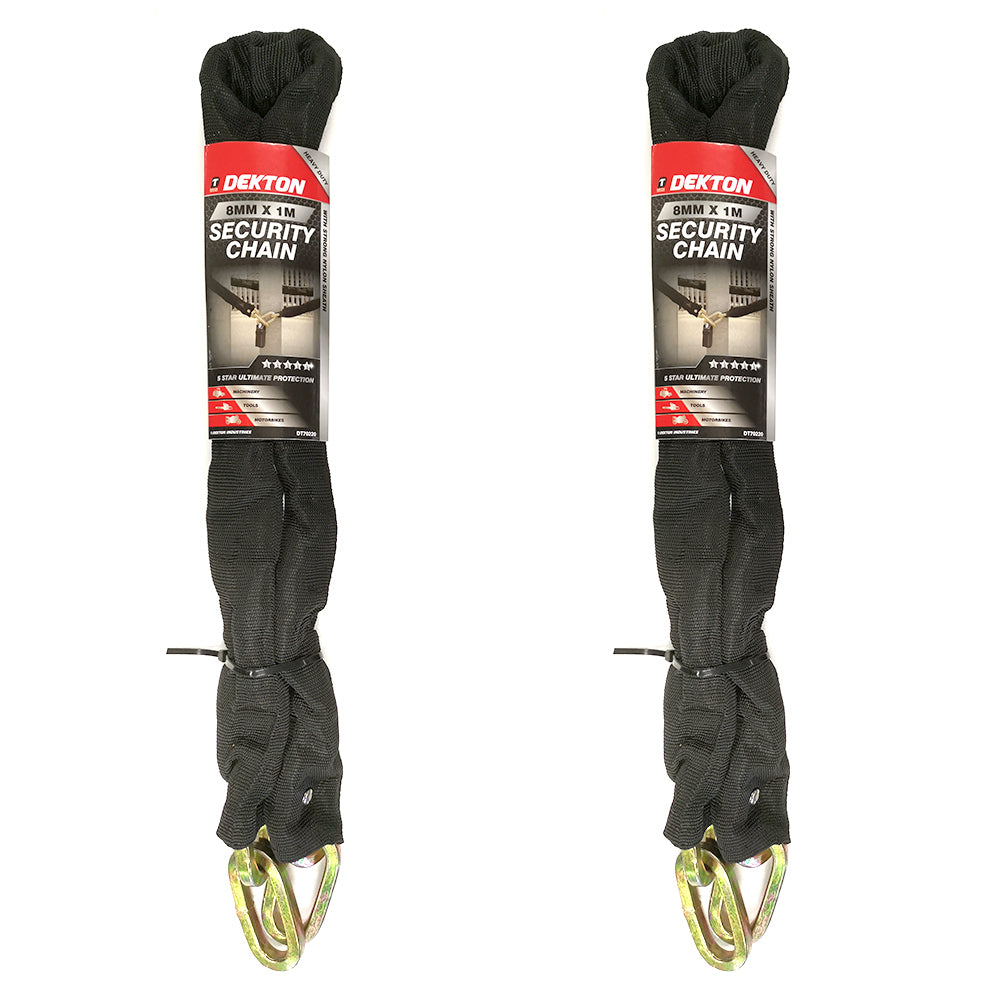 2x Dekton 8mm x 1m Security Chain