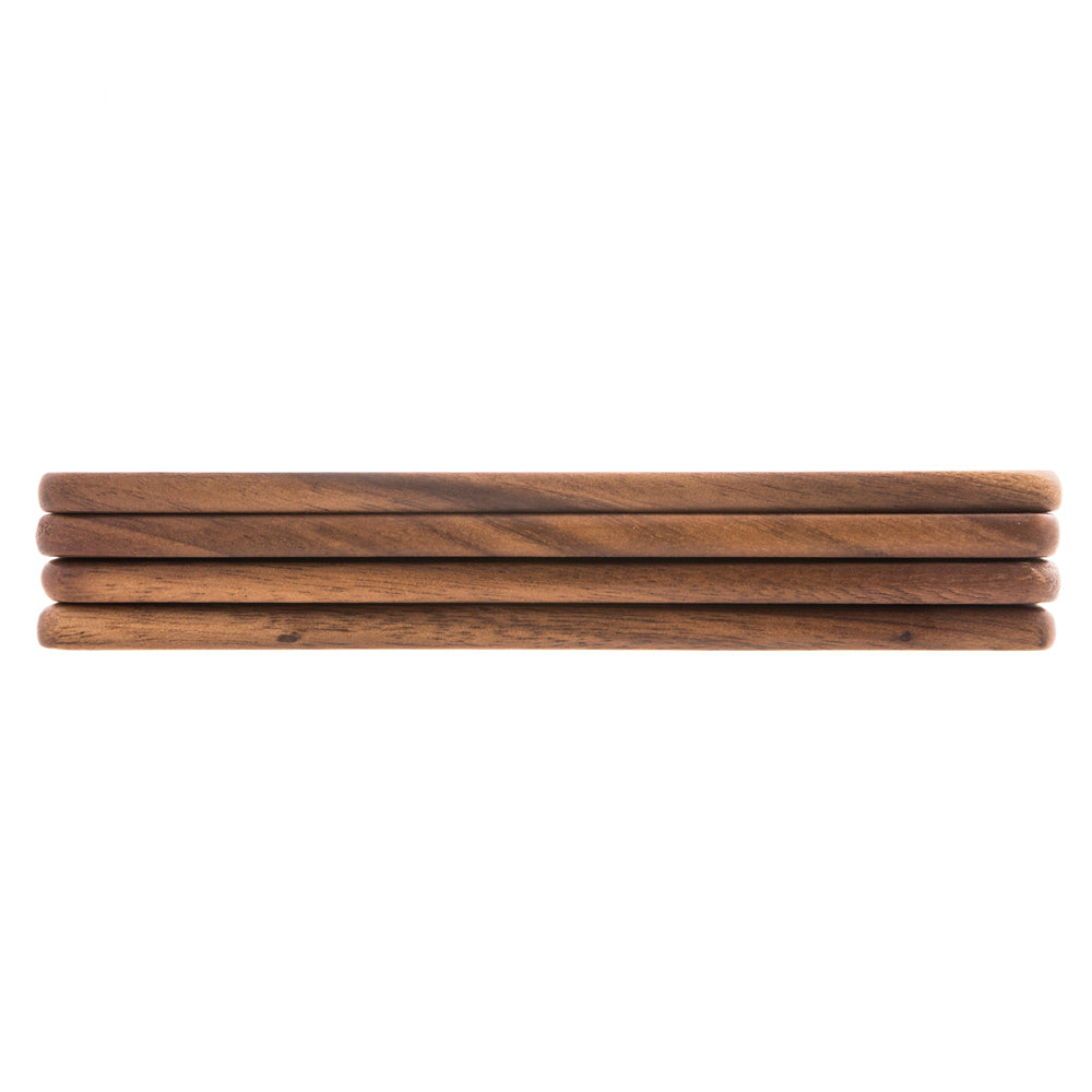 4pc Davis & Waddell Acacia Wood Individual Board Set 21x15cm Natural