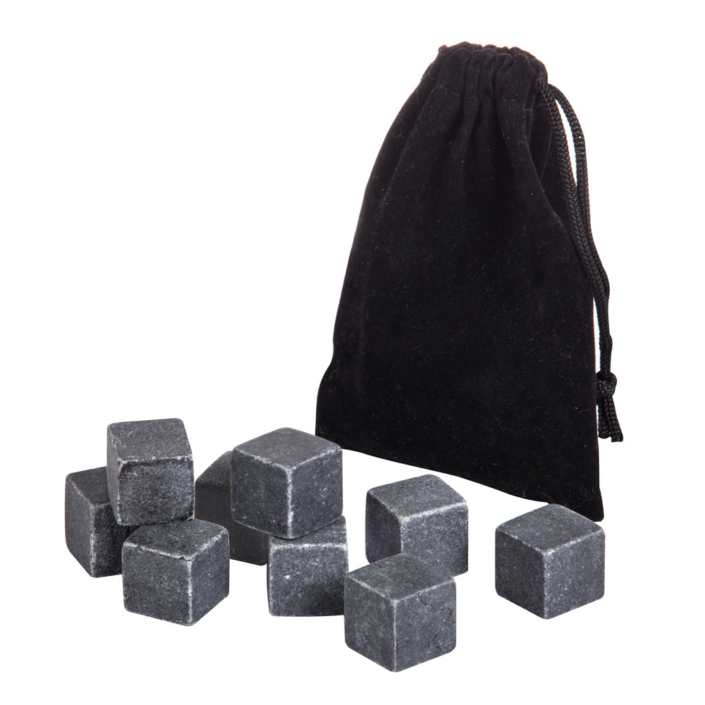 3x 9pc Davis & Waddell Fine Foods Whisky Stone Set 2x2cm - Grey