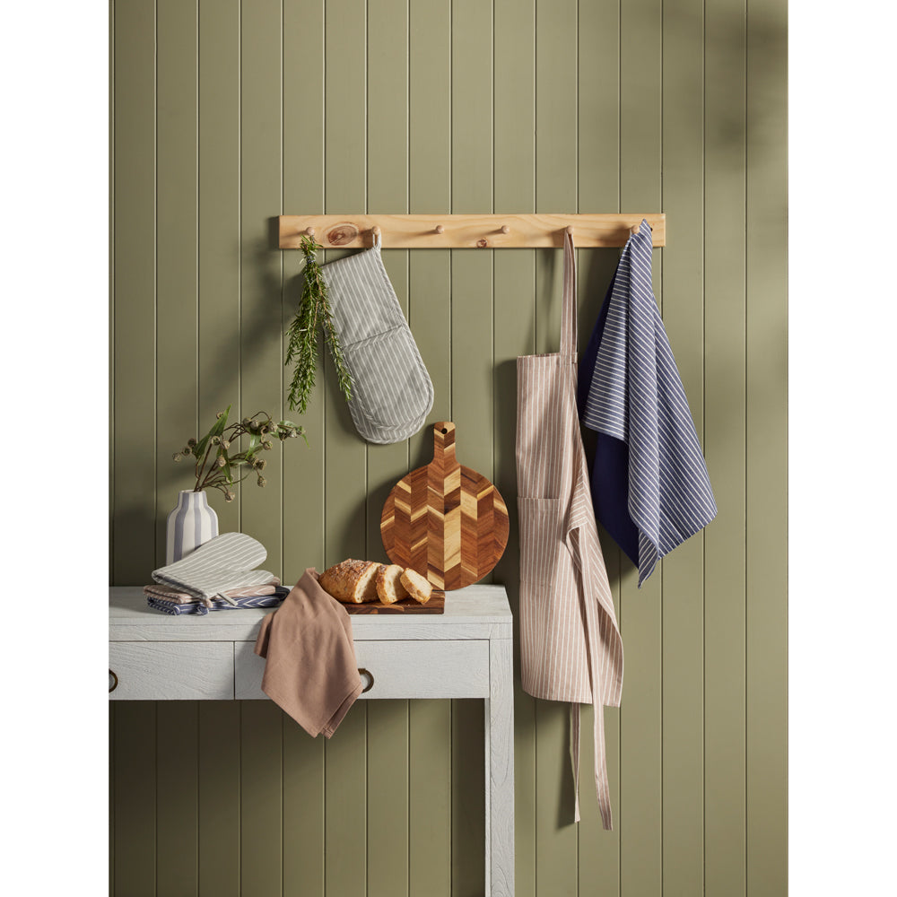 Davis & Waddell Taste Butcher Double Oven Glove 90x18cm Grey/White Stripe