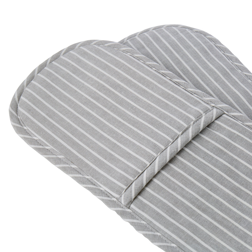 Davis & Waddell Taste Butcher Double Oven Glove 90x18cm Grey/White Stripe