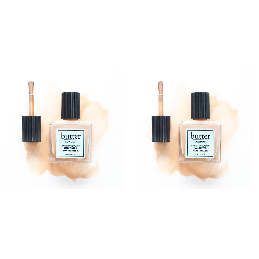2PK Butter London 11ml Sheer Wisdom Nail Tinted Moisturizer Medium