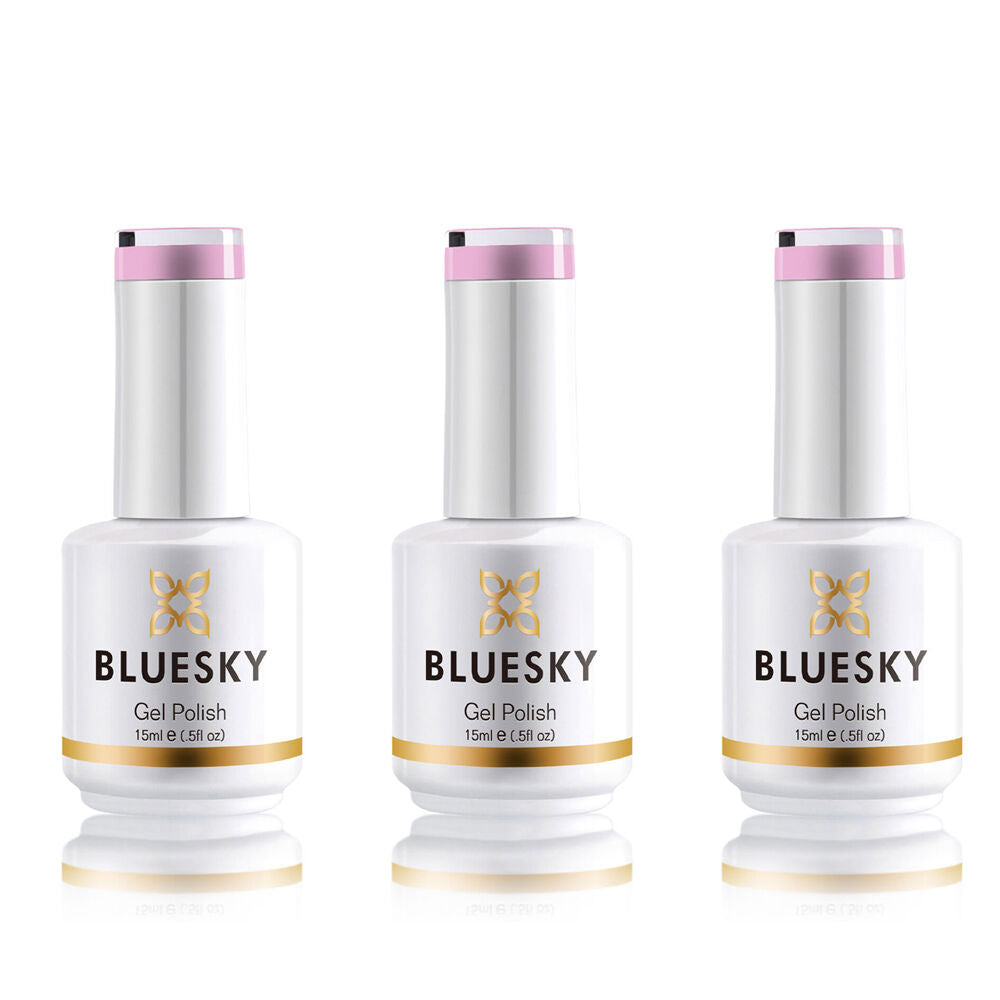 3PK Bluesky DC099 Pink Memory Purple Gel Nail Polish Manicure/Pedicure 15ml