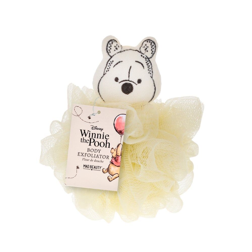 4PK Disney Winnie the Pooh Body Exfoliator Shower Loofah Puff Yellow