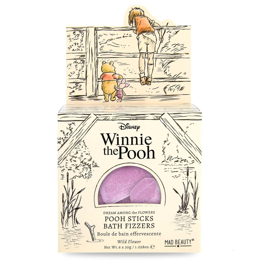 6pc Mad Beauty 30g Disney Winnie The Pooh Pooh Bath Sticks Fizzer