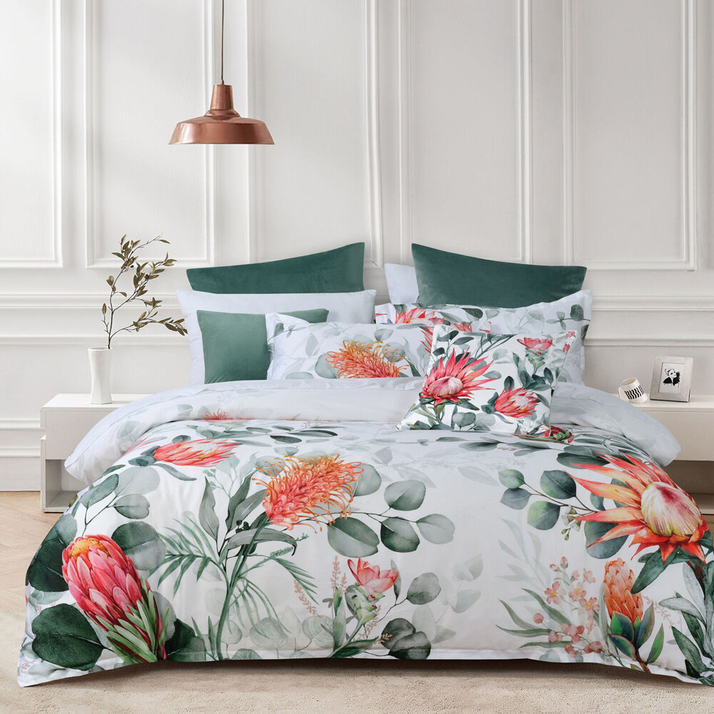 Bianca Wellingrove Cotton Sateen Quilt Cover Pillowcase Set White