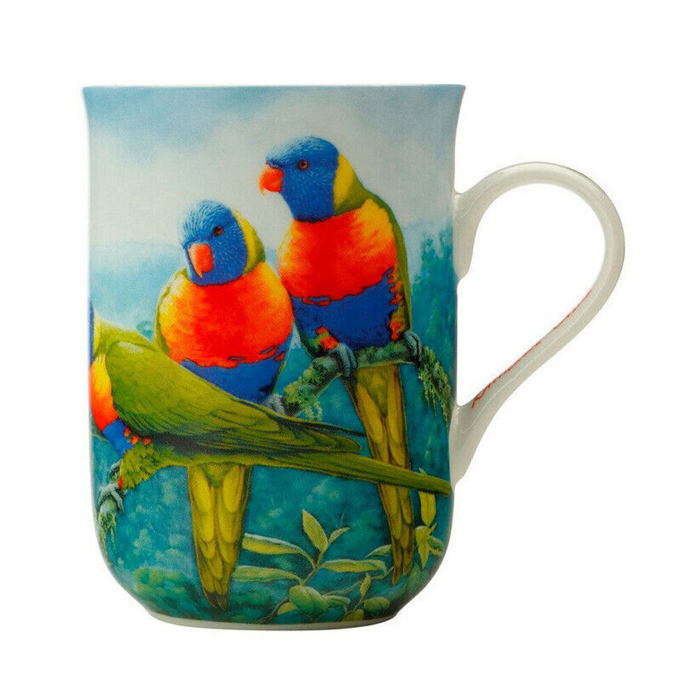 2x Maxwell & Williams Birds Of Australia 300ml Bone China Mug - Lorikeet
