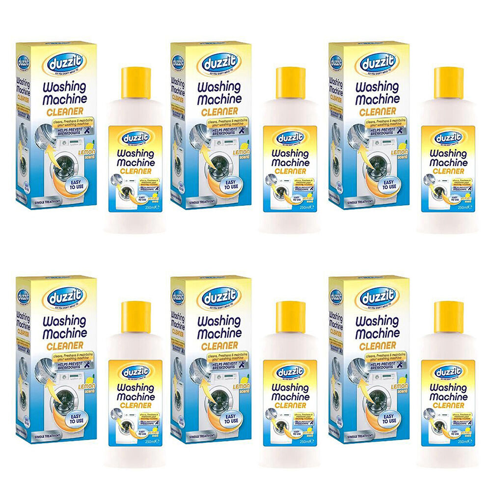 6PK Duzzit Liquid Washing Machine Cleaner 250ml - Lemon
