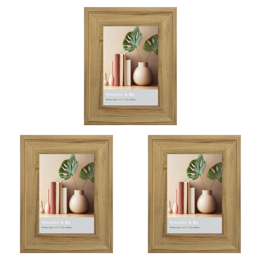 3PK Frankie & Me Standing 5x7'' Picture Frame Photo Holder Home/Office Decor Medoak