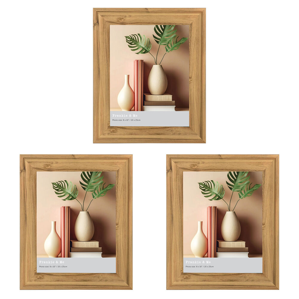 3PK Frankie & Me Standing 8x10'' Picture Frame Photo Holder Home/Office Decor Medoak