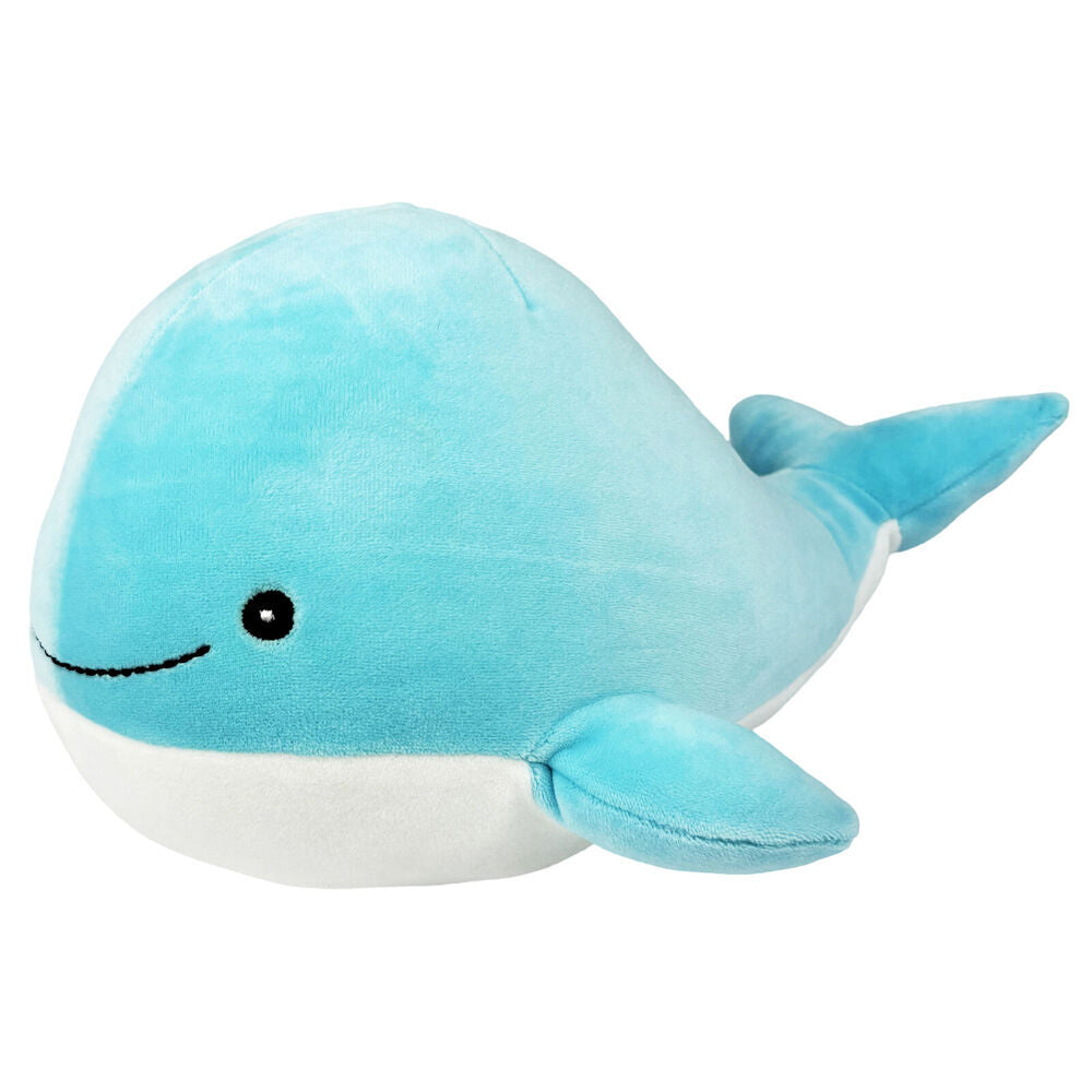 2PK Momoko Whale Animal Stuffed Doll Kids/Children Soft Plush Toy 33x15x17cm Blue