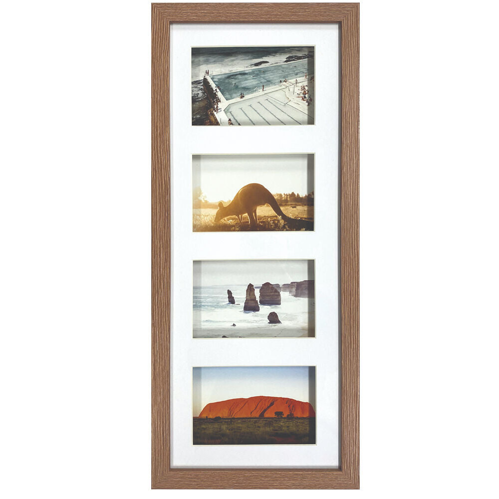 3PK Frankie & Me Shadow 8x20'' Picture Frame Photo Holder Home/Office Decor Dark Oak