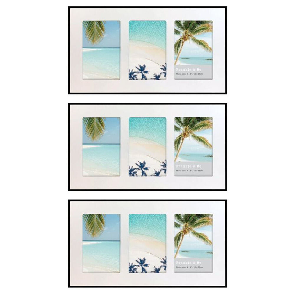 3PK Frankie & Me 3 Window Collage Picture Frame Home/Office Decor 37.5cm White