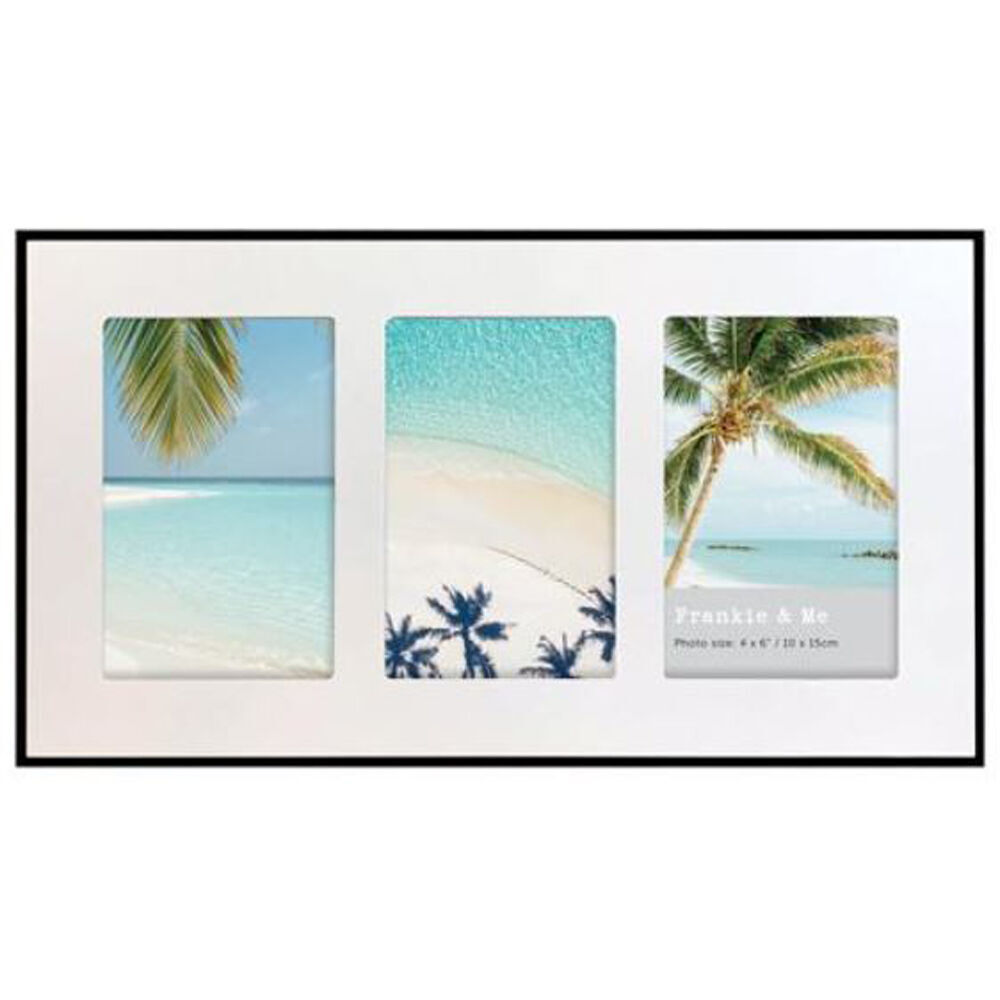 3PK Frankie & Me 3 Window Collage Picture Frame Home/Office Decor 37.5cm White