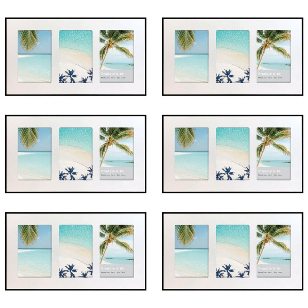 6PK Frankie & Me 3 Window Collage Picture Frame Home/Office Decor 37.5cm White