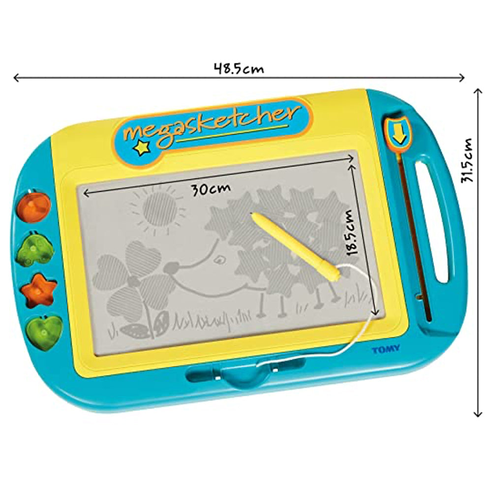 Tomy Megasketcher Motorised Magnetic Drawing Board Kids 3y+