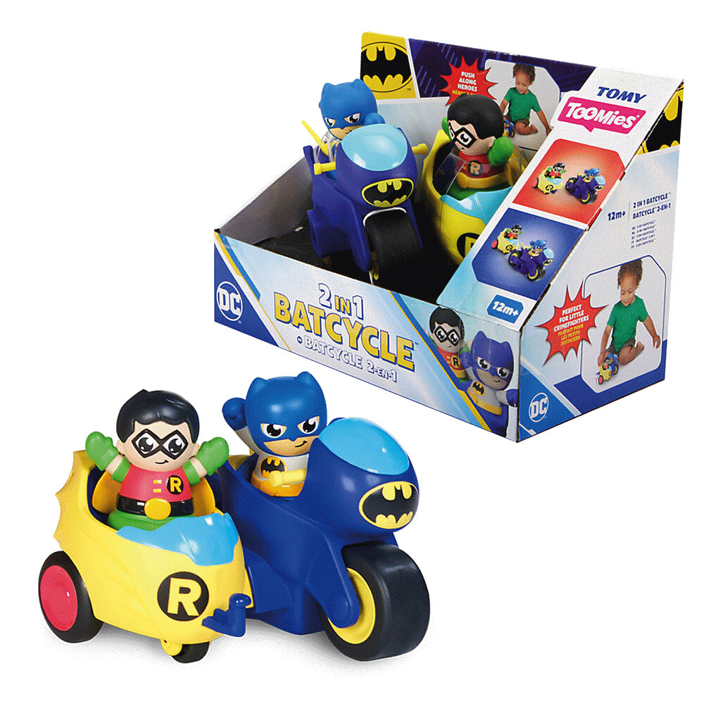 Tomy 2 In 1 DC Toomies Batcycle Kids Toy 12m+