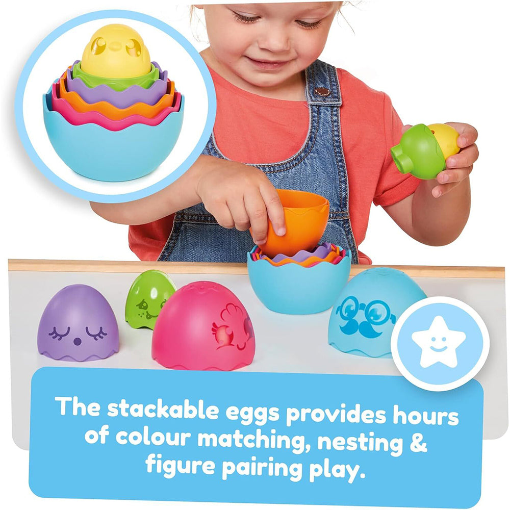 Tomy Toomies Hide & Squeak Nesting Eggs Kids/Childrens Set 6-36m