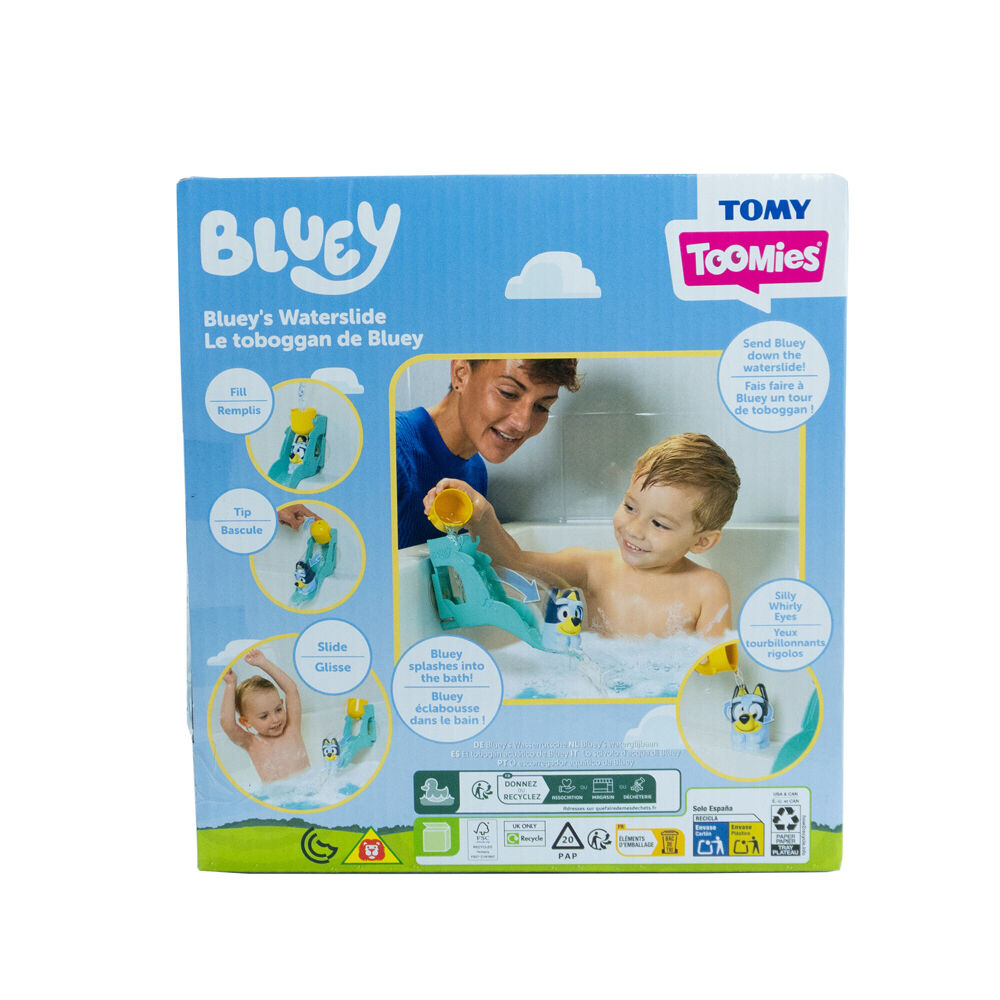 Toomies Bluey's Waterslide w/Bluey Figurine Bathtime Activity Toy 18m+