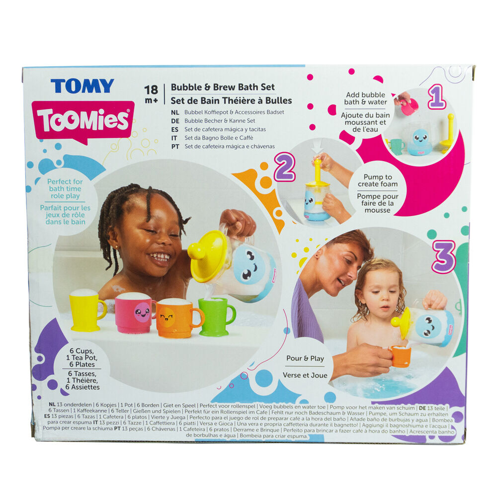 13pc Toomies Bubble & Brew Deluxe Teatime Childrens Bath Toy Set 18m+