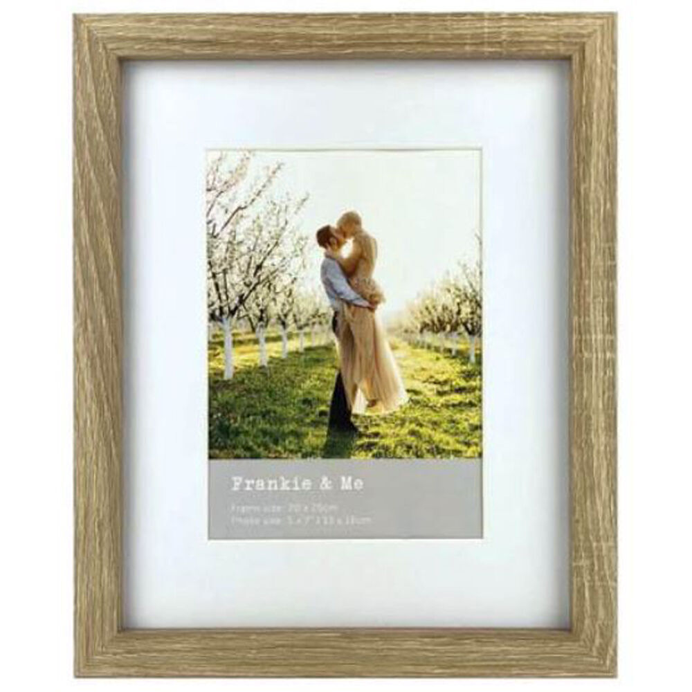 6PK Frankie & Me Wooden Border 5x7'' Picture Frame Home/Office Photo Decor Oak