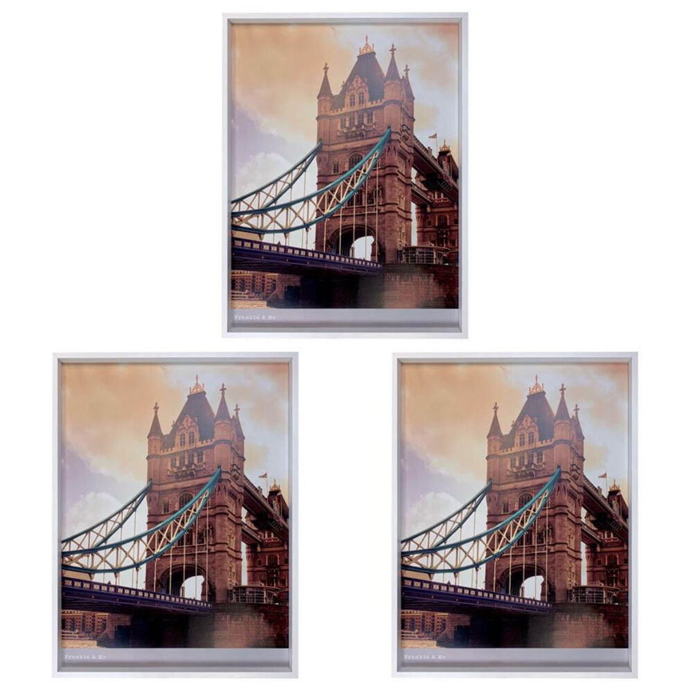 3PK Frankie & Me Wooden Poster Picture Frame Home/Office Photo Decor 45x60cm White