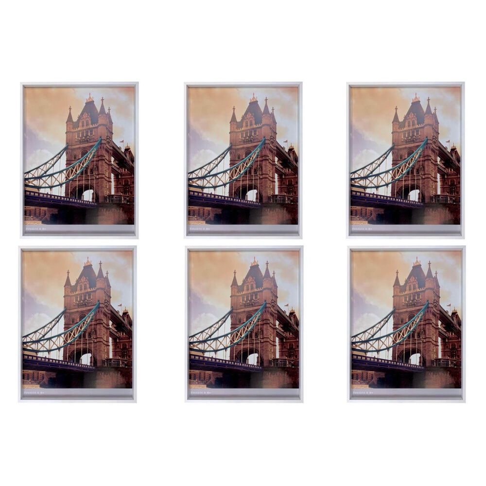 6PK Frankie & Me Wooden Poster Picture Frame Home/Office Photo Decor 45x60cm White