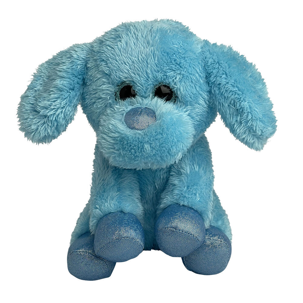 2PK Momoko Dog Foil Animal Sit Stuffed Doll Kids/Children Soft Plush Toy 20cm Blue