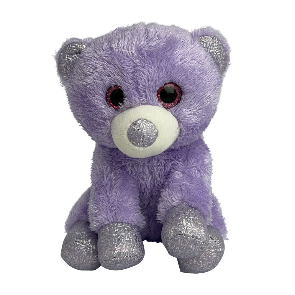 2PK Momoko Teddy Bear Foil Animal Sit Stuffed Doll Kids Soft Plush Toy 20cm Purple