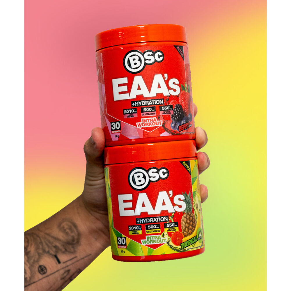 BSc EAA’s + Hydration Powder Intra Workout 30 Serves 180g Tropical