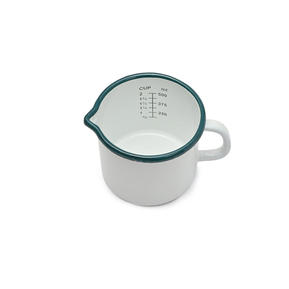 2PK St. Clare Enamel Measuring Jug 10cm Baking Utensil White