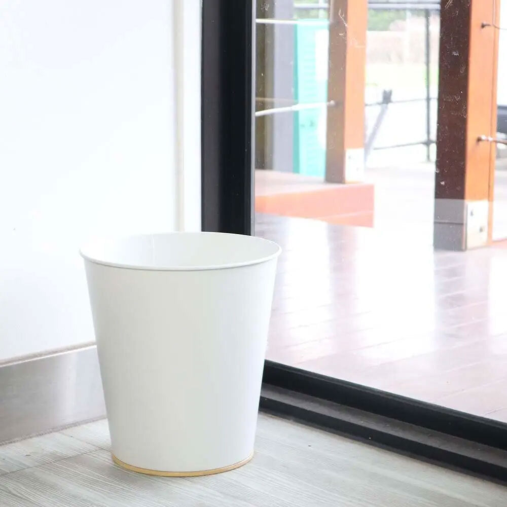 Eco Basics Compact Waste Paper Rubbish Bin 8L - White