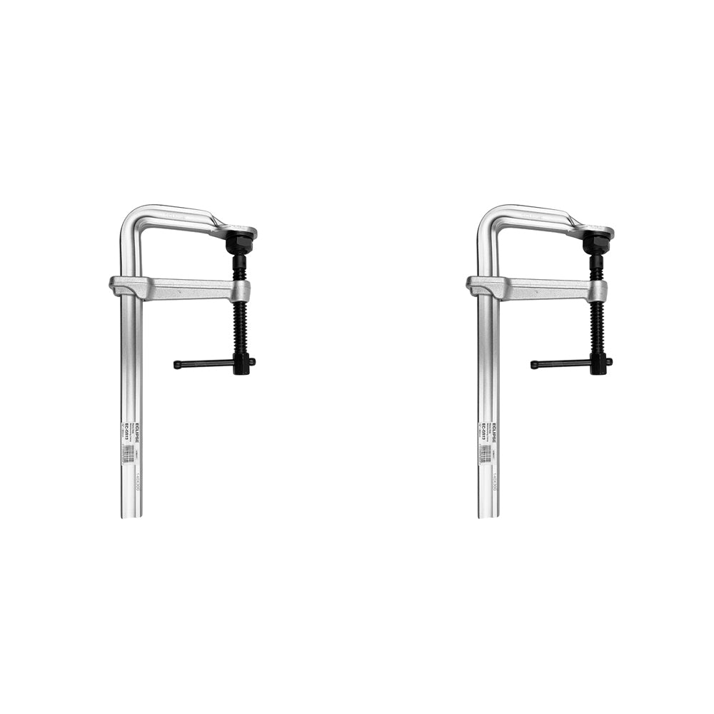 2PK Eclipse Pro Tools Heavy Duty Steel Metalworking Clamp 300mm - Silver