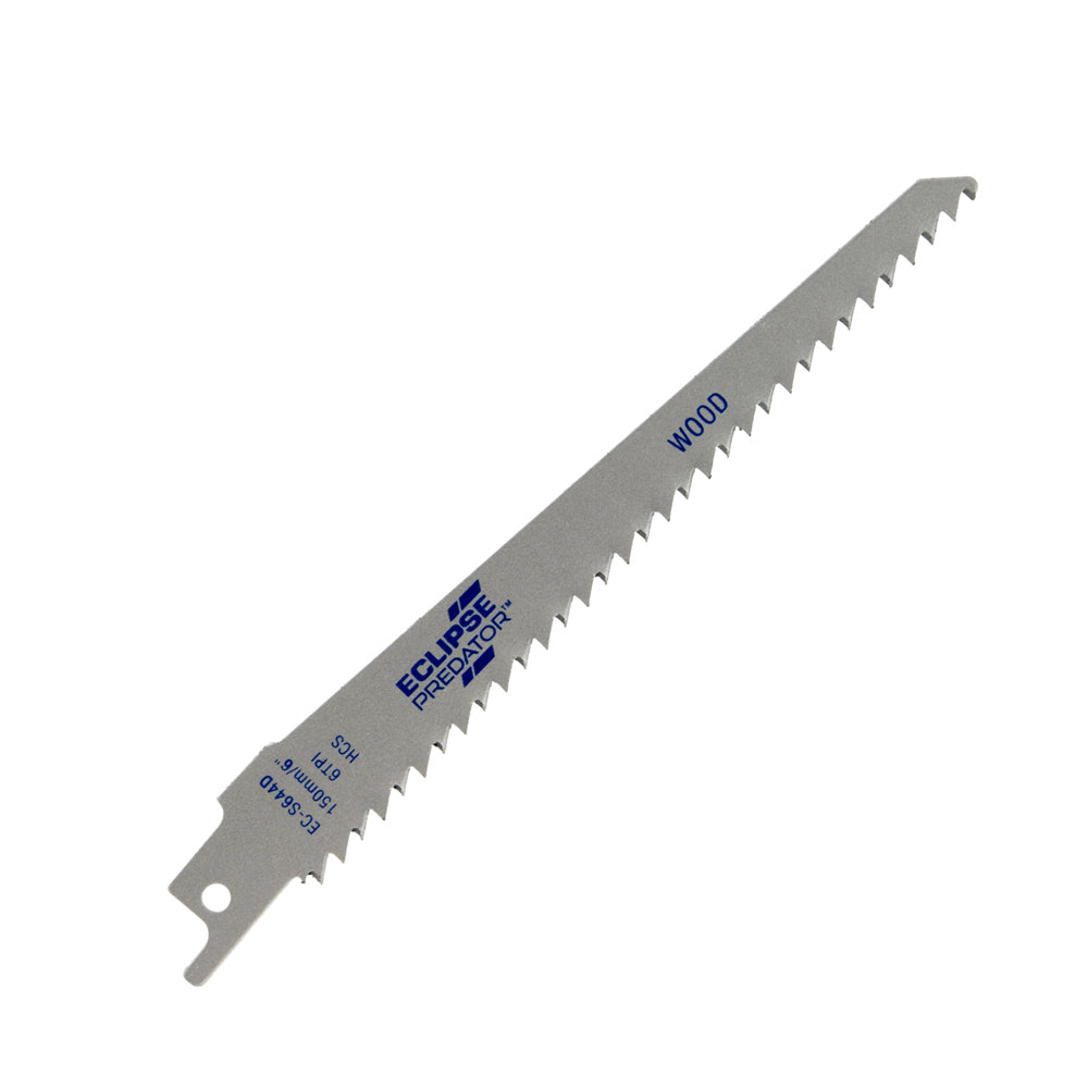 3x 5pc Eclipse Pro Tools Predator 6TPI Recip HCS Blades For Wood 150mm