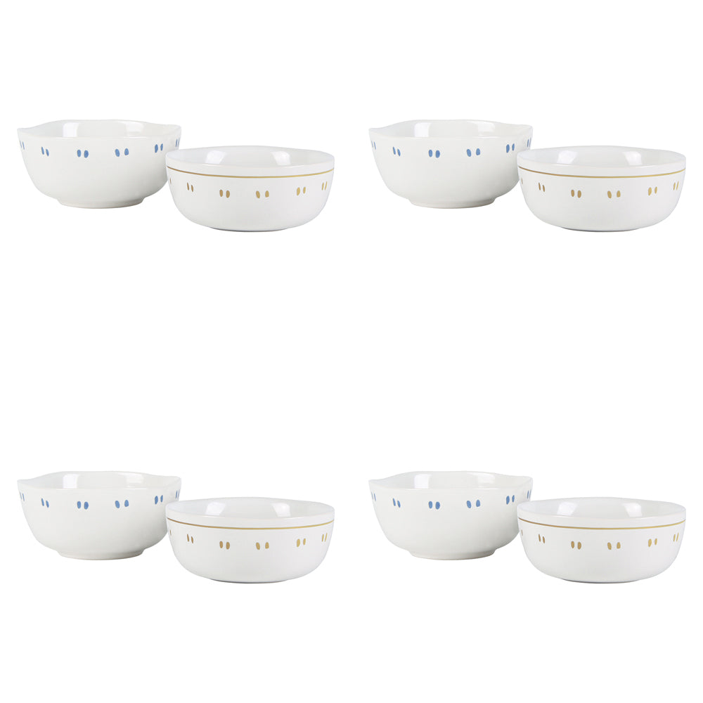 4x 2pc Ecology Stoneware Kitchenware Hope Dip Bowls 8cm/10cm