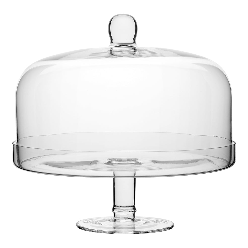 Ecology Soda Lime Glass Classic Cake Stand w/ Dome 28cm