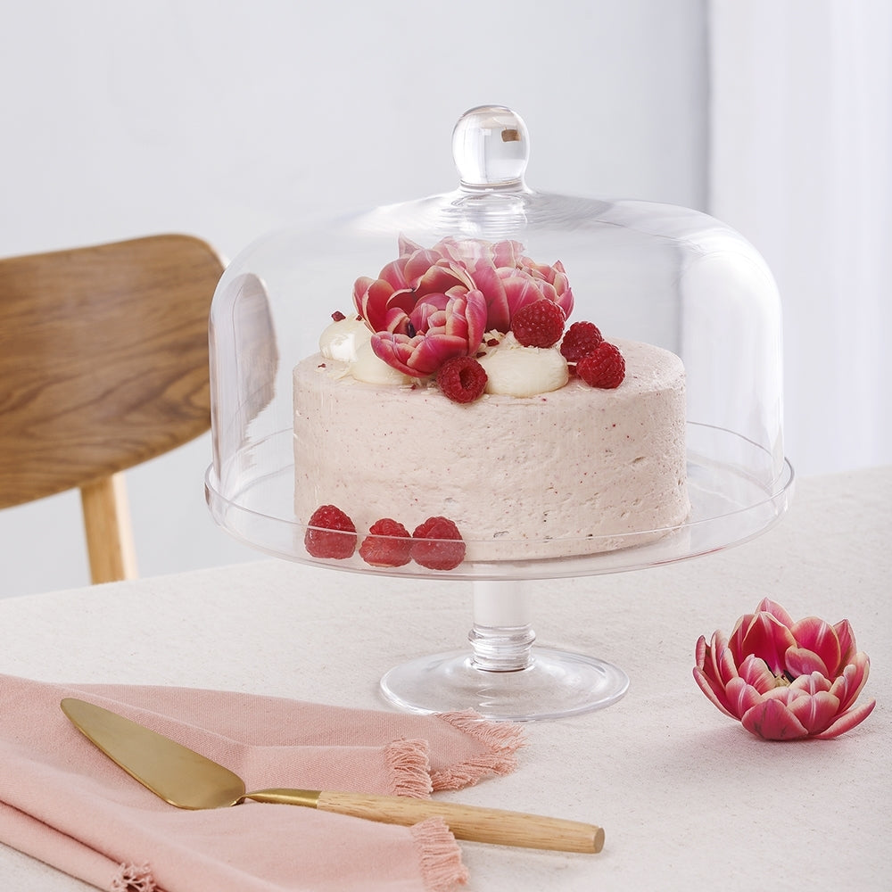 Ecology Soda Lime Glass Classic Cake Stand w/ Dome 28cm