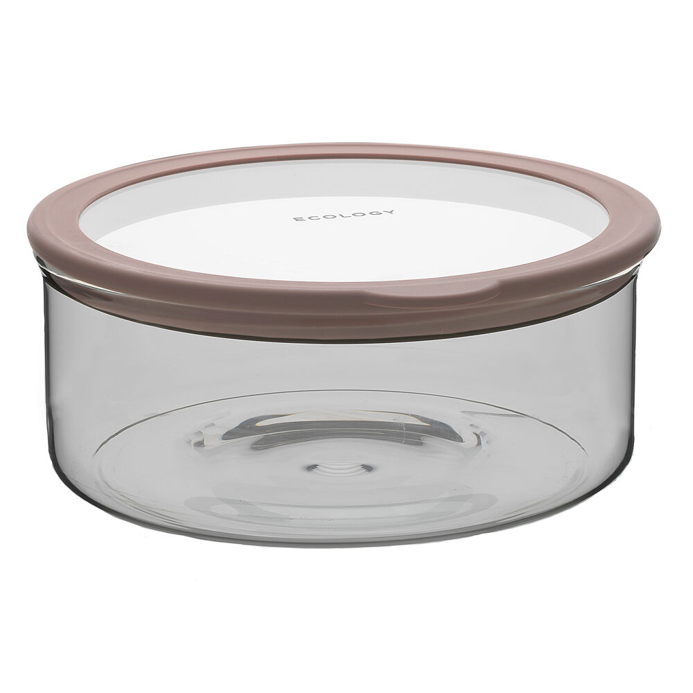 Ecology Store Round 1.8L Glass Barrel/Canister 20.8cm - Clear Lid