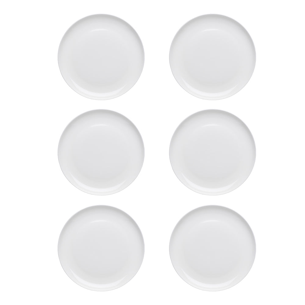6PK Ecology 21cm Canvas Side Plate Coupe Dinnerware - White